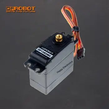 

DFRobot most powerful standard DF15RSMG 360 Degree servo Motor, 7.4V 19kg with two pairs of shells for for robot arm or joints