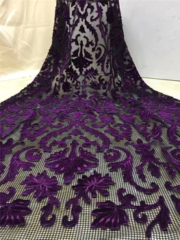 

Latest French Lace Fabric High Quality African Embroidered Tulle Lace Fabric BZL-101214 For women pretty Dress