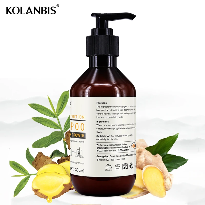 Cena Pielęgnacja włosów organiczne rośliny ziołowe naturalny imbir szampon do wzrostu włosów przeciwłupieżowy utrata włosów oczyszczający olej mężczyźni tłusta pielęgnacja włosów