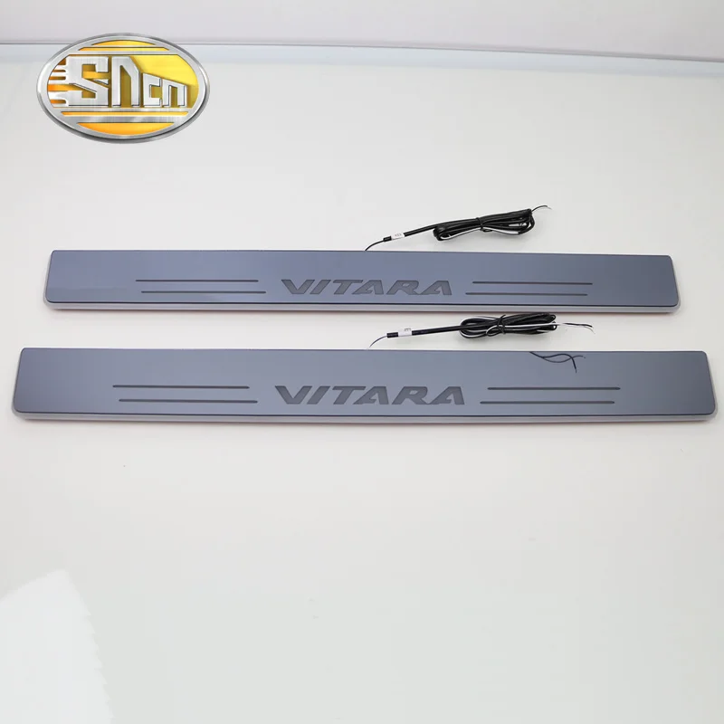  SNCN 4PCS Acrylic Moving LED Welcome Pedal Car Scuff Plate Pedal Door Sill Pathway Light For Suzuki - 32916579852