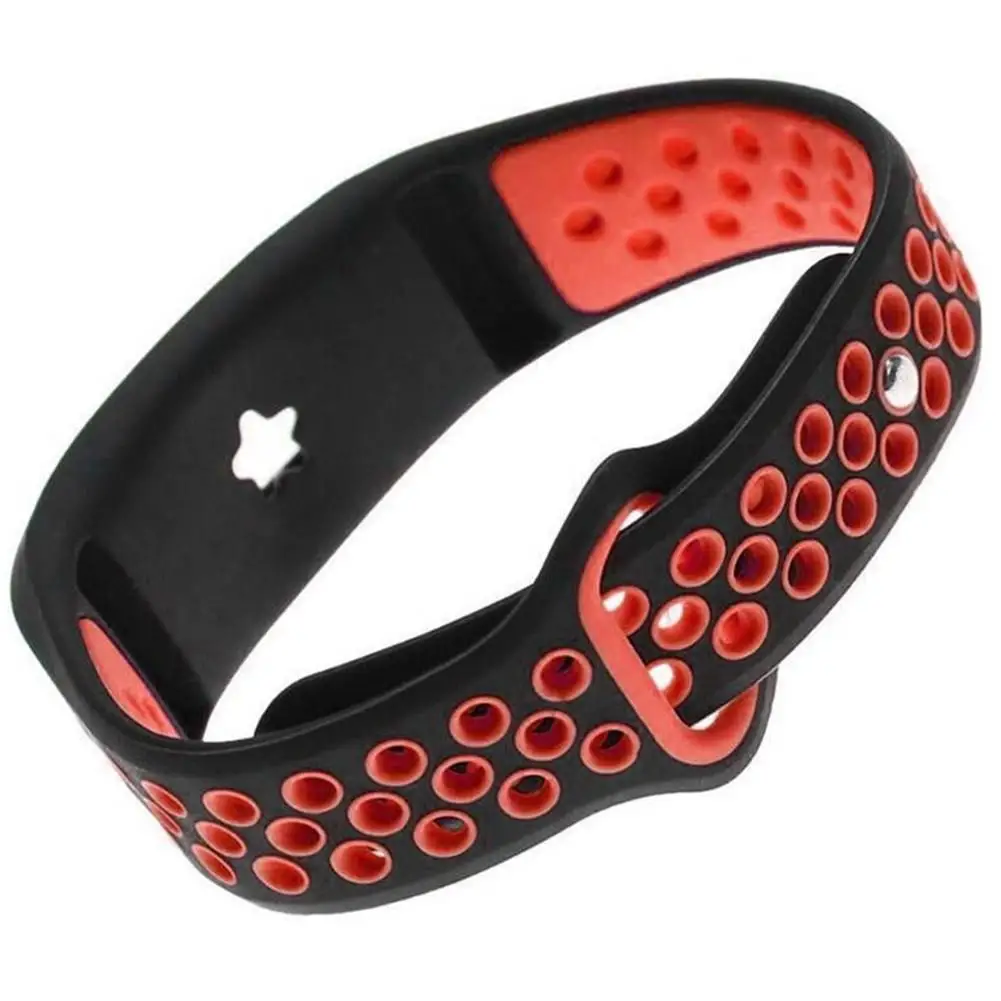 Мягкий силиконовый сменный ремешок для часов для Garmin Vivofit 3 Vivofit JR/JR2 Смарт-часы трекер физической активности - Цвет: Black Red