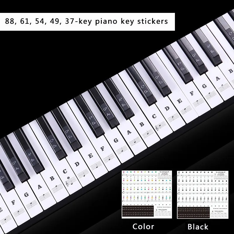 54-6188-Key-Piano-Sticker-Transparent-Piano-Keyboard-PVC-Sticker-Stave-Electronic-Keyboard-Note-Sticker-new (3)