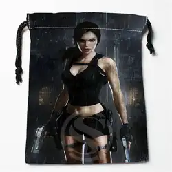 T #! r84 новая Лара Крофт tomb raider Custom Printed receive степень сжатия сумки drawstring bags Multi size 7 & 12ft-r84