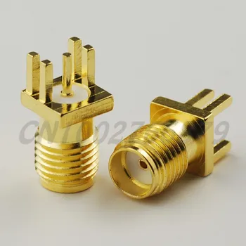 

50pcs 50 Ohm RF electrical Coaxial Connector SMA End Launch Jack PCB Mount wide flange .040''