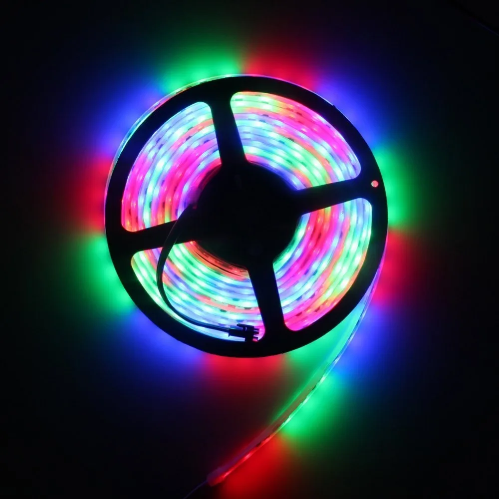 Цветная светодиодная лента ws2811ic 5050 RGB SMD 5 м 12 в пост. Тока индивидуальная