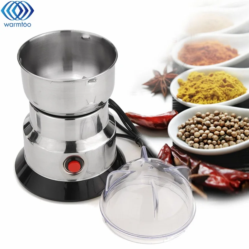 

220V Electric Coffee Grain Grinder Bean Milling Machine Stainless Steel Blade Dry Grinder Household Beans Nuts Mill 100W