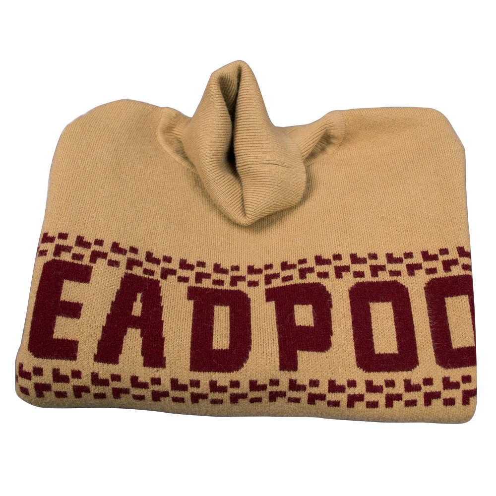  New Marvel Superhero Deadpool Sweater Cosplay Knitting Pullover Autumn and Winter Warm Clothes Hall