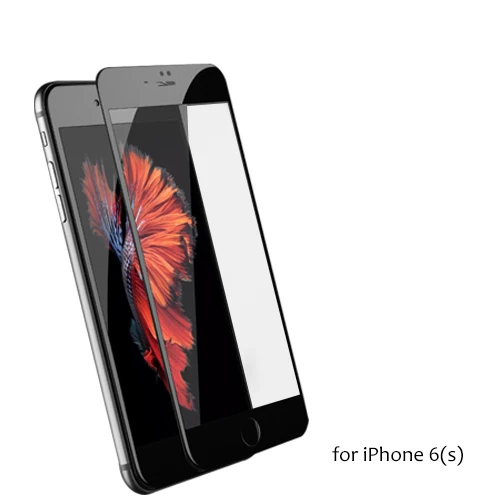 USAMS 0,3 мм 9H углеродное волокно 3D закаленное стекло для iPhone 6/6s/6 plus/6s plus Защитная пленка для экрана Премиум Версия - Цвет: Black for iPhone 6