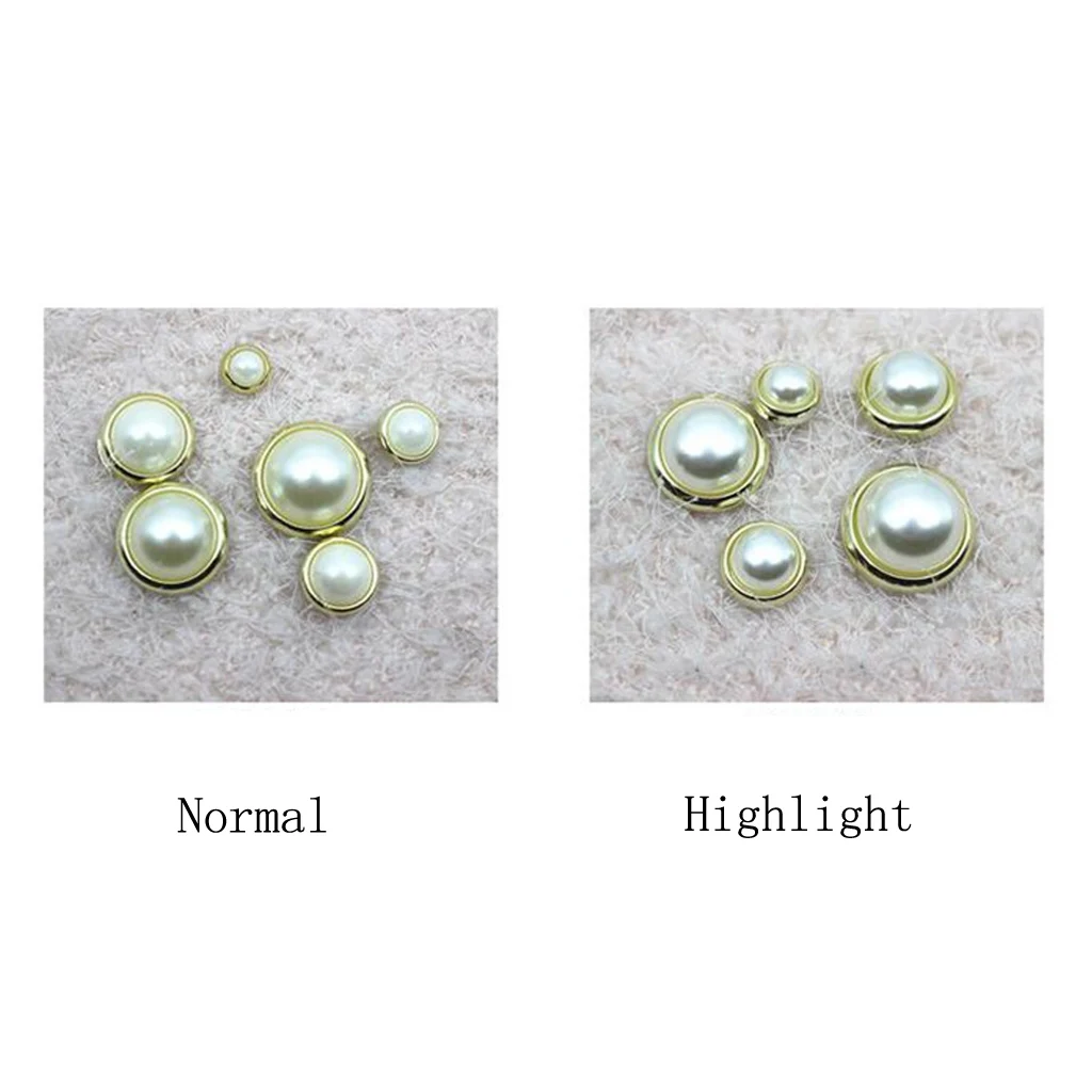 50pcs Pearl Rivets Stud Button Leather Craft Bag Jeans Shoes Clothes Craft Decor