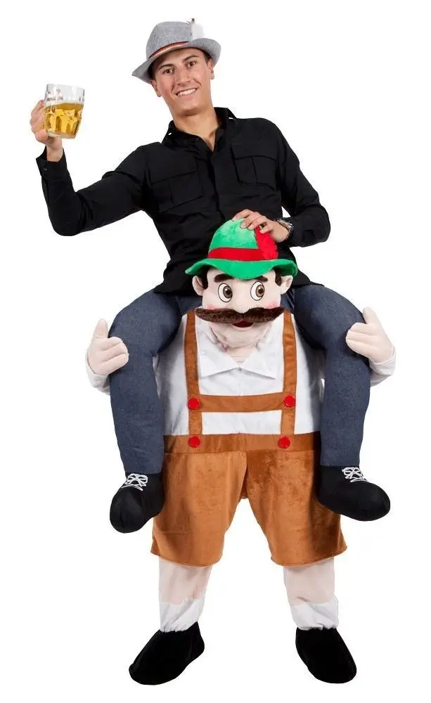 

Carry Me Mascot Costume Bavarian Beer Guy Ride On Beer people Oktoberfest