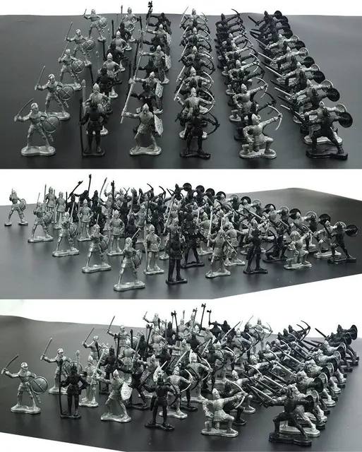 58X Children fight against playset Toys Rome soldiers And War Horses Ancient Rome Dolls 5-9cm(2.5") 1