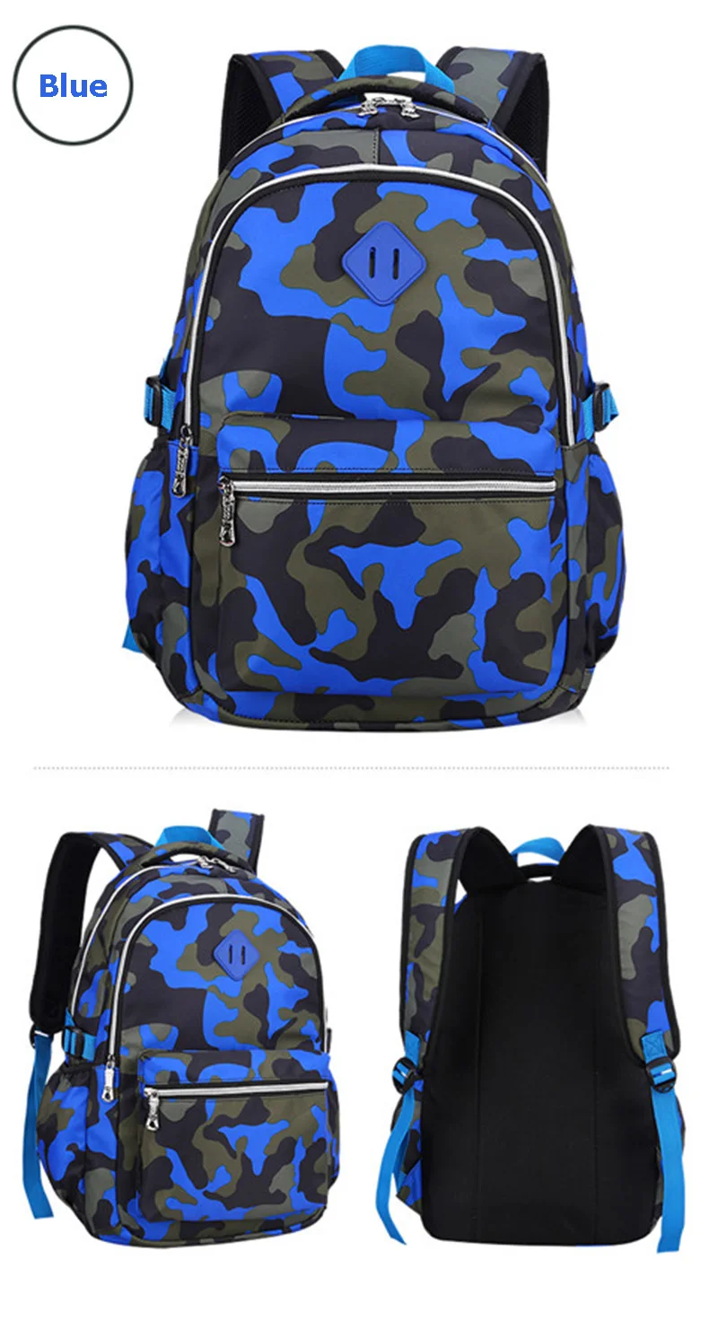 Camouflage Boys School Backpack Teenager Children Primary Schoolbag Girl Travel Laptop Backpacks Nylon Orthopedic Mochila BP0203 (14)