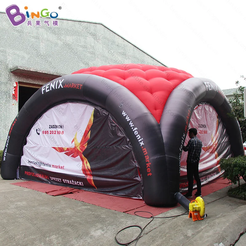  Customized digital print 7X7X4 Meters inflatable cube dome tent promotional inflatable dome tent fo