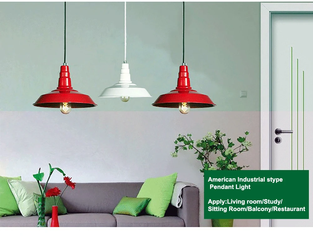 GO OCEAN Pendant Lights Modern Iron Painted Lamp Living Room Parlor Black Indoor Lighting Industrial Pendant Light Lamps (11)