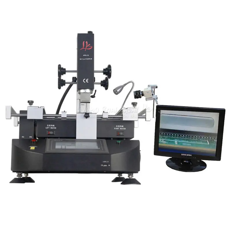 

LY R5830C Hot Air BGA Soldering Machine 4500W Rework Station with 12" CCD Camera System for Motherboard Chip Reballing