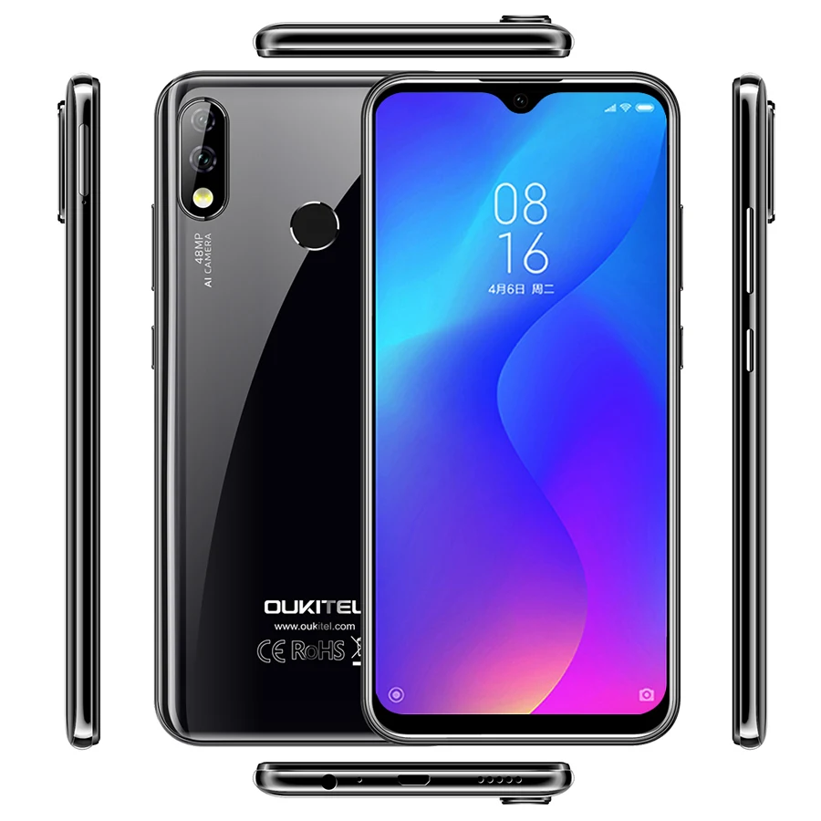 OUKITEL Y4800 6," FHD+ Android 9,0 Pie 6GB 128GB смартфон 4000mAh 9 V/2A Quick Charge 48.0MP 4G мобильный телефон PK redmi note 7