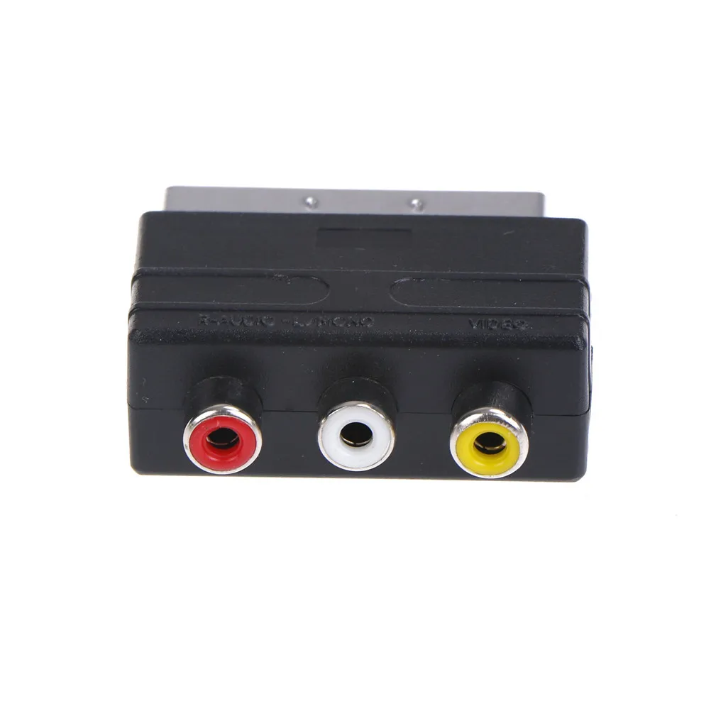 سكارت إلى 3 RCA S-فيديو محول مركب RCA فونو محول تحويل AV التلفزيون الصوت للفيديو DVD مسجل التلفزيون التلفزيون العارض
