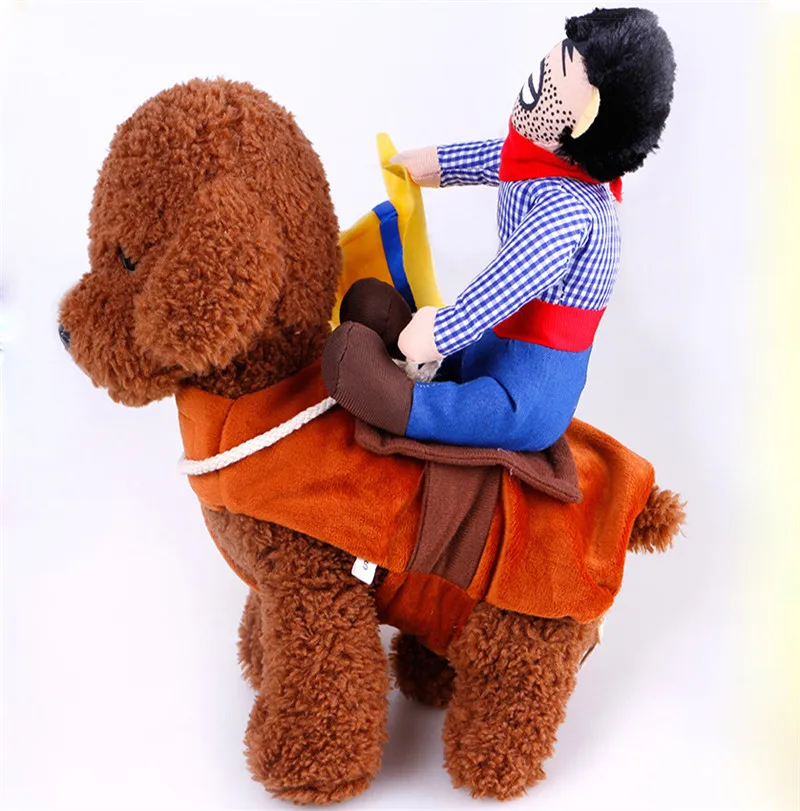 Novelty Dog Costume Funny Crazy Cowboy Cosplay Pet Dog clothes Dressing up Jacket Chihuahua Yorkshire Poodle Cowboy Dog Clothing  3