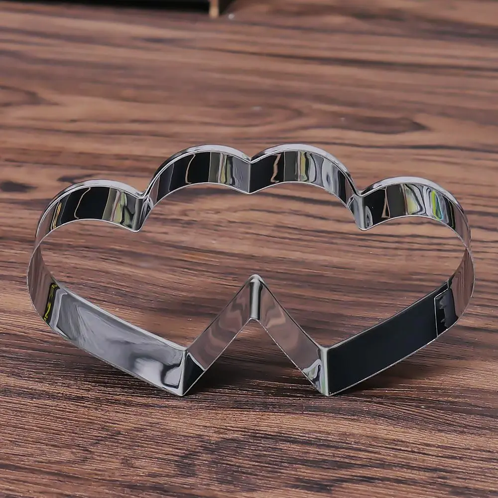 3D Сладкая любовь тема из нержавеющей стали резак для печенья конфеты Двойное сердце металла печенья кухня выпечки кондитерский инструмент 3D Сладкая любовь тема из нержавеющей стали резак для печенья конфеты Двойное сердце металла печенья кухня выпечки кондитерский инструмент