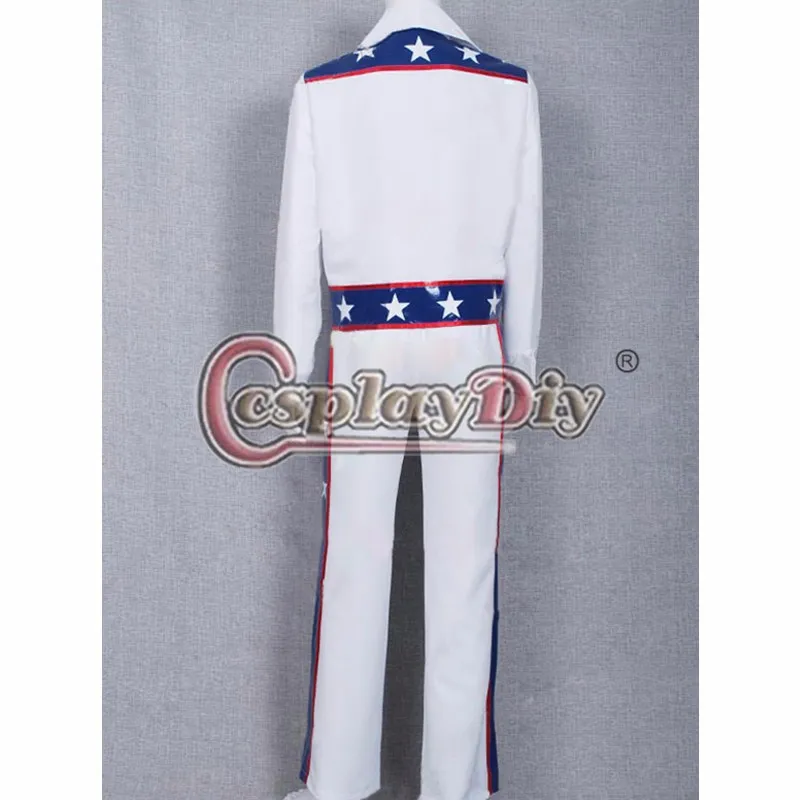 Cosplay&ware Cosplaydiy Motorcycle Daredevil Evel Knievel Patriotic Adult Halloween Cosplay Costume With Cape Custom Made D0914 -Outlet Maid Outfit Store
