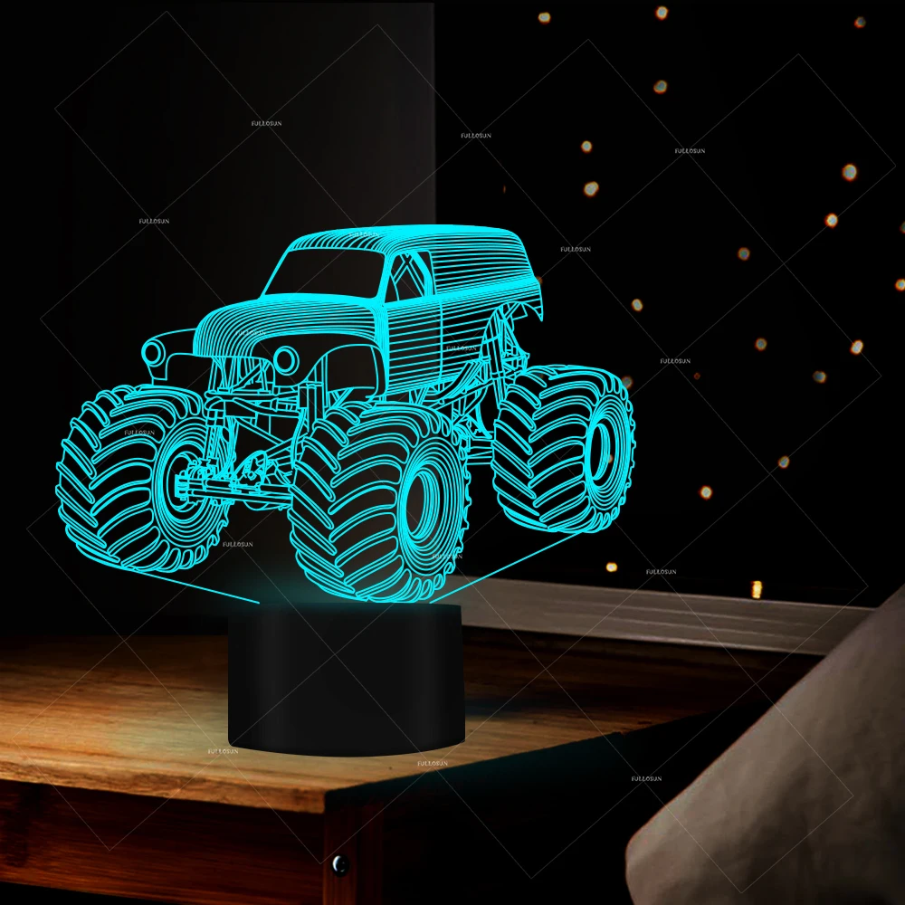 Car Addiction Creative Truck Design Led Night Light 7 Colors For