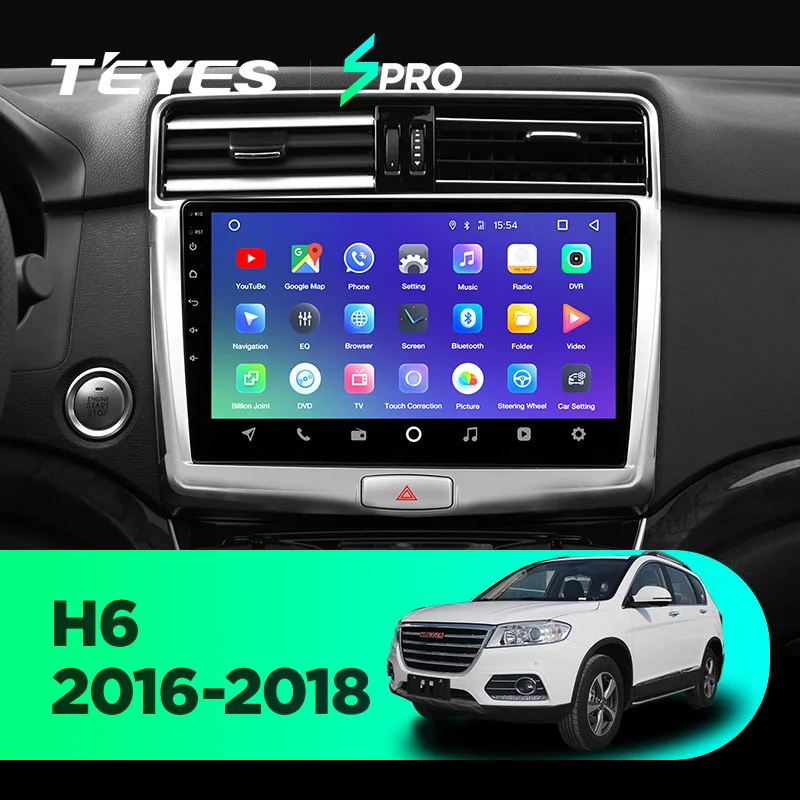 TEYES SPRO Штатная магнитола для Хавал H6 GREAT WALL Haval H6 Android 8.1, до 8-ЯДЕР, до 4+ 64ГБ 32EQ+ DSP 2DIN автомагнитола 2 DIN DVD GPS мультимедиа автомобиля головное устройство