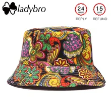 Ladybro, осенняя женская шапка, Кепка для мужчин, Панама, плоский верх, женская шляпа от солнца, Мужская Цветочная Кепка, женская летняя кепка в стиле хип-хоп, Bob Chapeau Femme