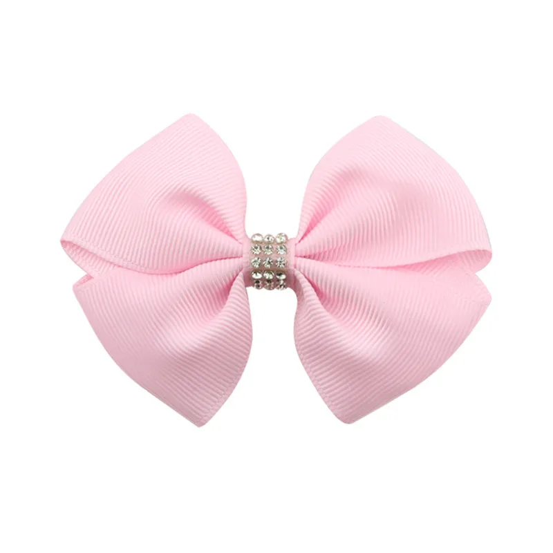 20Pcslot 3.6 Inch Colourful kids Boutique Ribbon Bows With Clip Hair Accessories For Baby Girls Children Hair Pins Hair Clip  (20)
