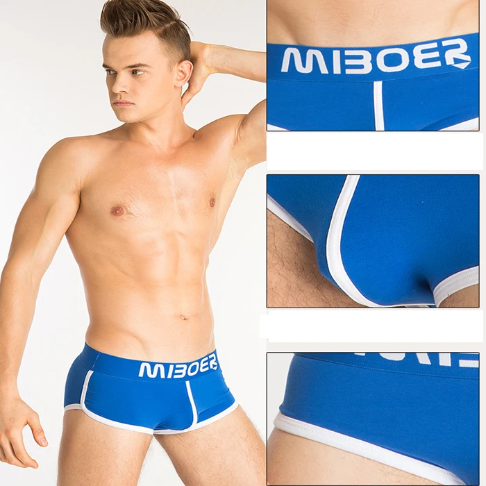 

Clearance men breathable stretch cotton underwear boxer shorts sexy boxers U convex design soild color men underwear