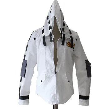 

Playerunknown's Battlegrounds Cosplay Costume White Black Warm Coat With Hat Costumes Halloween Party For Man