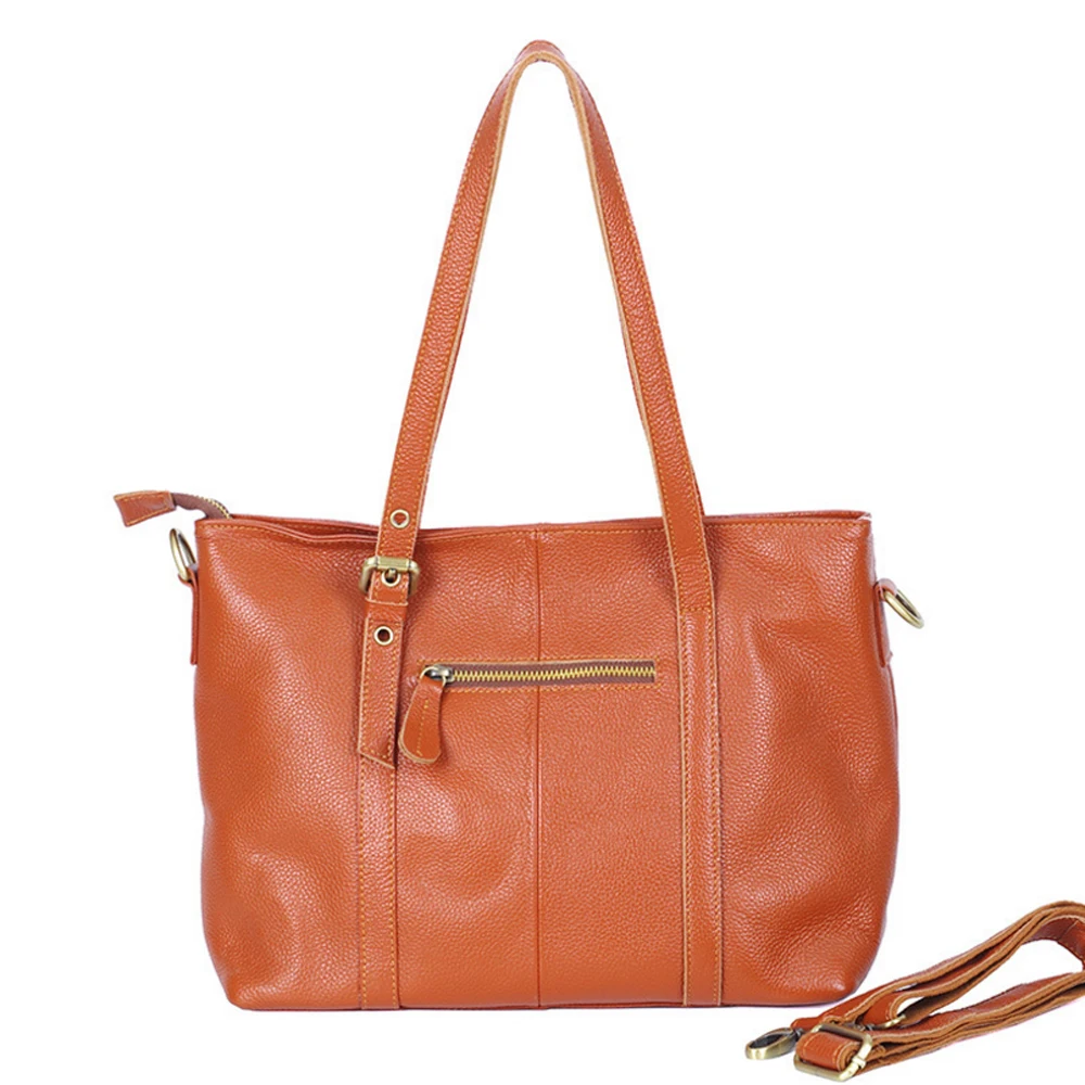 En Lady Cuir Voyage Étanche Sacs De Nouvelles Main Femmes Postier À Orange Mode 2018 Femelle Bandoulière Véritable Grande Capacité qPERt