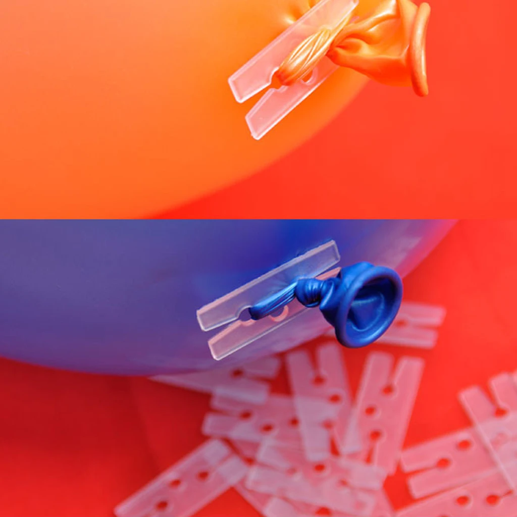 100 Balloon Clip Ties H Shape For Wedding Sealing Helium Gas Air Balloons Festive & Party Supplies