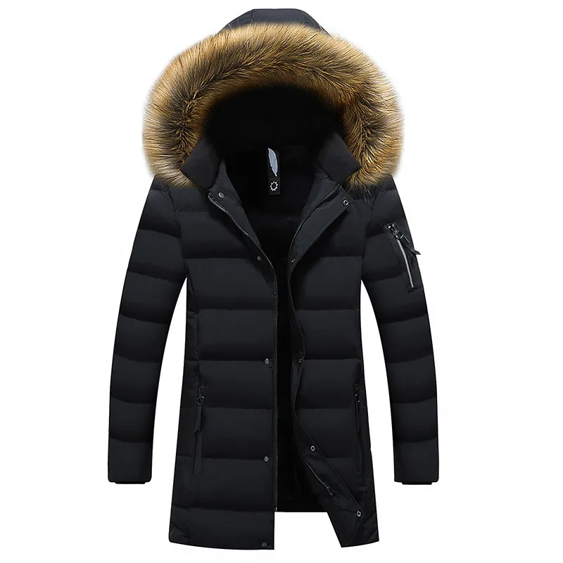 Cena Nowe zimowe męskie parki płaszcze ciepła kurtka parka w stylu Casual mężczyzna długa kurtka Casual Slim Fit odzież z kapturem duży rozmiar 5XL 6XL