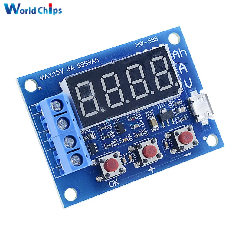 Тестер емкости литий ионной батареи HW 586 ZB2L3 1 2 В 12 18650 измеритель аккумулятора
