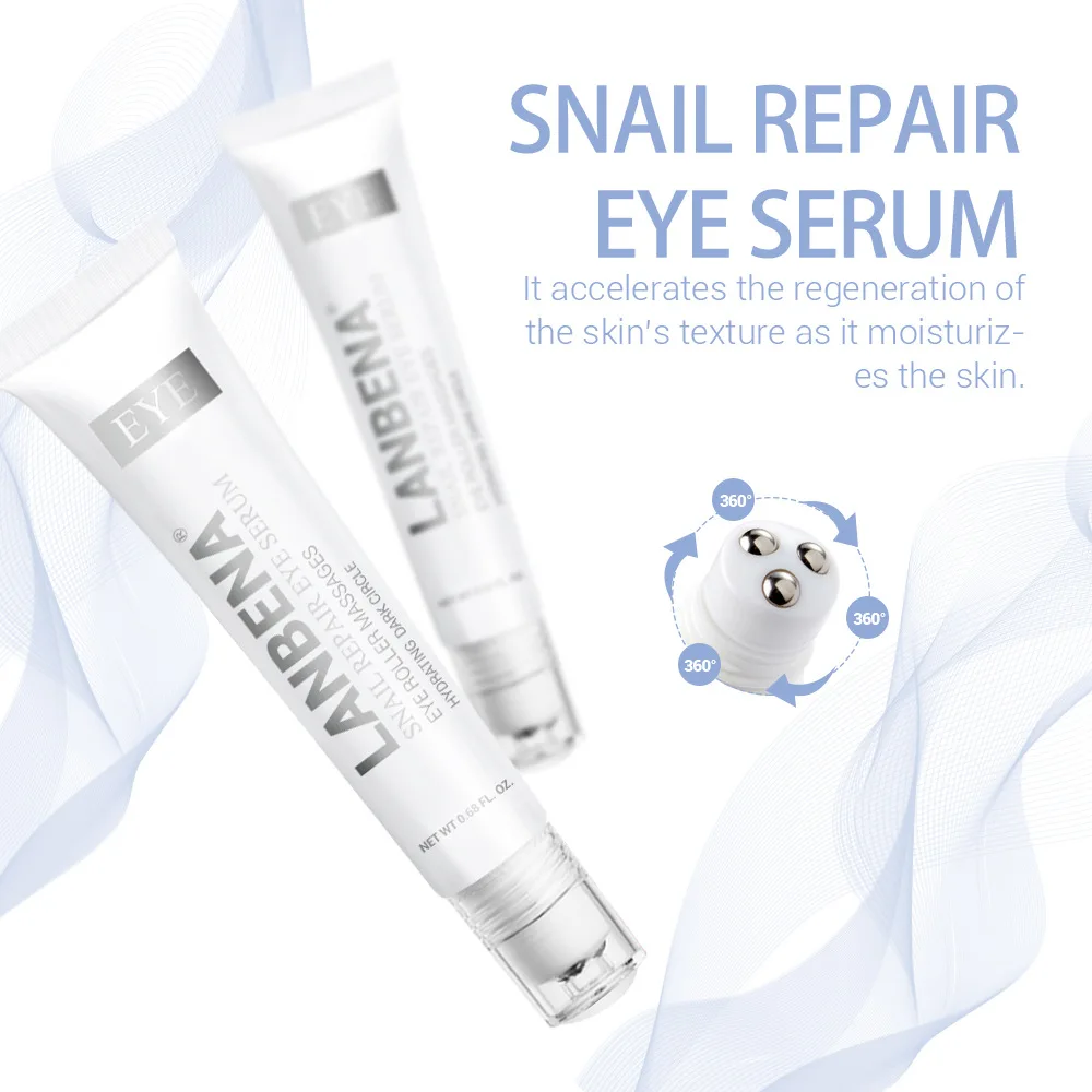 

LANBENA Snail Repair Dark Circle Anti-Puffiness Anti-Aging Eye Serum Moisturizing Whitening Skin Care Eye Cream Skincare TSLM2