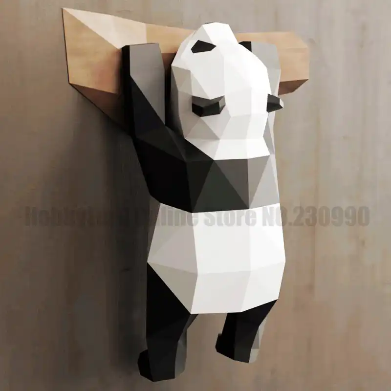 2019 New Cute 3d Panda Diy Paper Sculptures 3d Animal Paper Craft Room Decorations Educational Paper Model Toy Gifts Party Favor