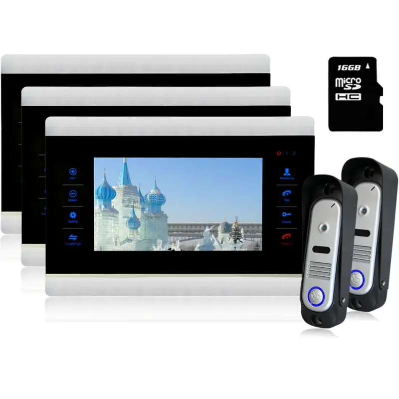 Homefong 7 inch Video font b Door b font Phone Handset Touch Pad LCD Monitor Video