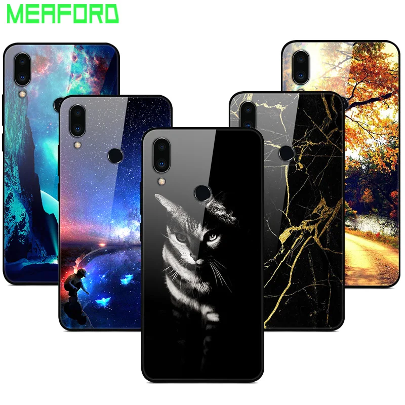 

Tempered Glass Case For Meizu Note 9 Cover Soft Bumper 3D Marble Animal Printing Funda For Meizu Note 9 Note9 M9 Note Phone Case