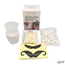 Портативный набор для удаления волос в носу, восковой набор для удаления волос в носу, безболезненный эффективный сейф, косметический инструмент, триммер для носа