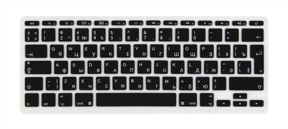 РОССИЯ ЕВРО клавиша Enter чехол для Macbook Air 1" 11,6 дюймов модель A1465 A1370 - Цвет: Black