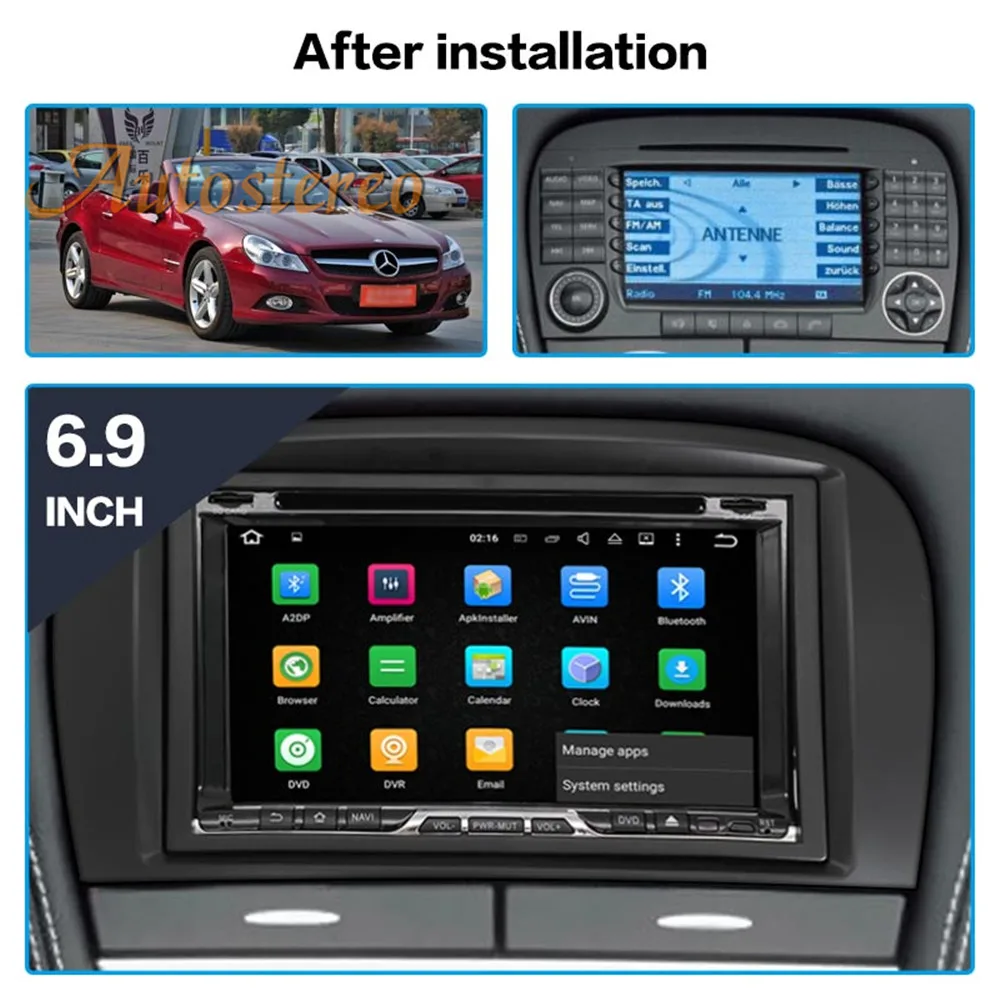 Perfect Android 8 Car DVD Player For MERCEDES-BENZ SL-klasse W230 2004-2011 GPS navigation multimedia satnav stereo radio tape recorder 2 Perfect Android 8 Car DVD Player For MERCEDES-BENZ SL-klasse W230 2004-2011 GPS navigation multimedia satnav stereo radio tape recorder 2