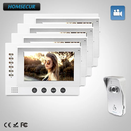 

HOMSECUR 7" Hands-free Video Door Phone Intercom System+Dual-way Intercom 1C4M