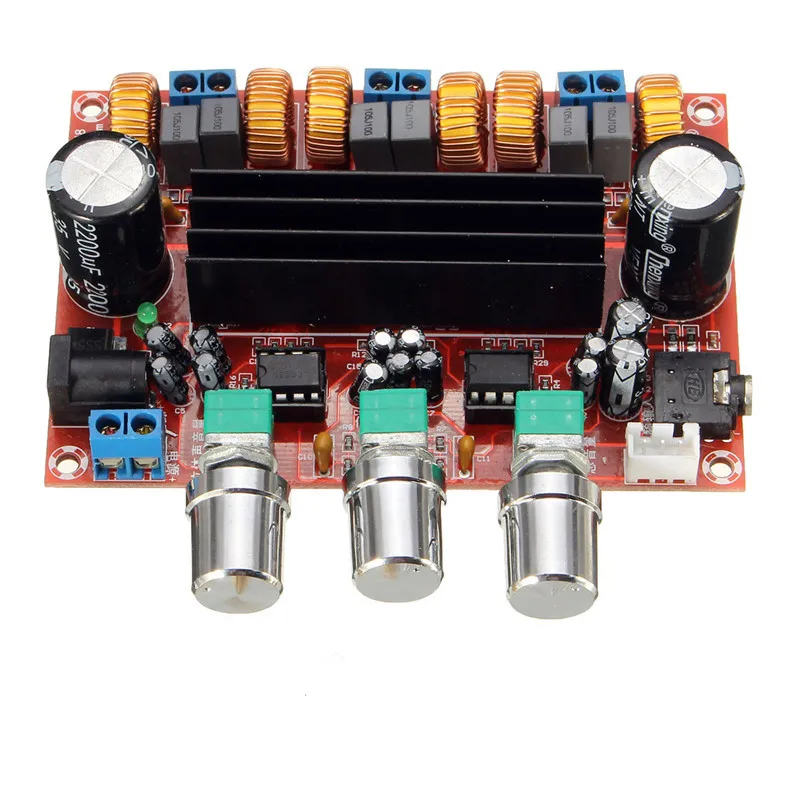 HFES Новая плата усилителя TPA3116D2 50Wx2+ 100 Вт 2,1 канальный цифровой сабвуфер мощность 12~ 24 В