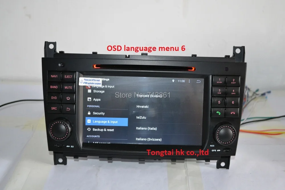 Top 7" Android 7.1 for mercedes w203,clk w209 2din car dvd,gps navigation 3G,Wifi,radio,bluetooth,Steering wheel Canbus Free 8g map 16