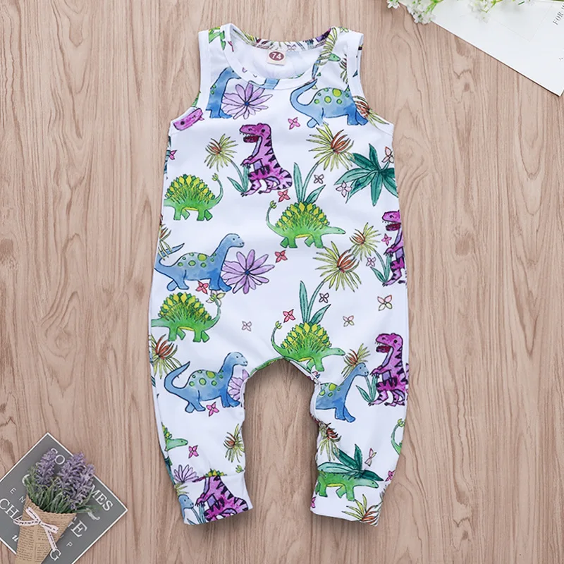 Cartoon Dinosaur Romper Newborn Jumpsuit Summer Baby Onesie Baby Boy
