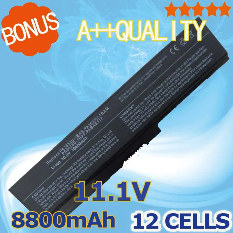 12 ячеек Аккумулятор для ноутбука Toshiba Satellite M640 Pro 3000 L510 M300 T130 U400 T110 T110D U500 U505 A660 L311 L317