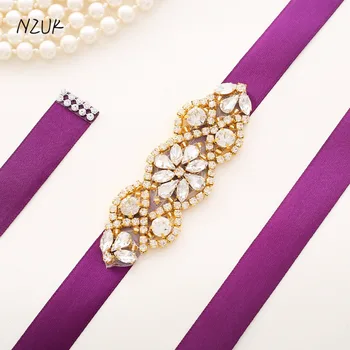 

Wedding Belt Handmade Crystal Bridal Sash Rhinestones Gold Bridal Belt For Wedding Dresses Y102G