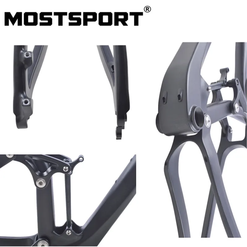 MOSTSPORT 27.5er Plus 650B MTB углеродная рама полная подвеска дисковый тормоз система