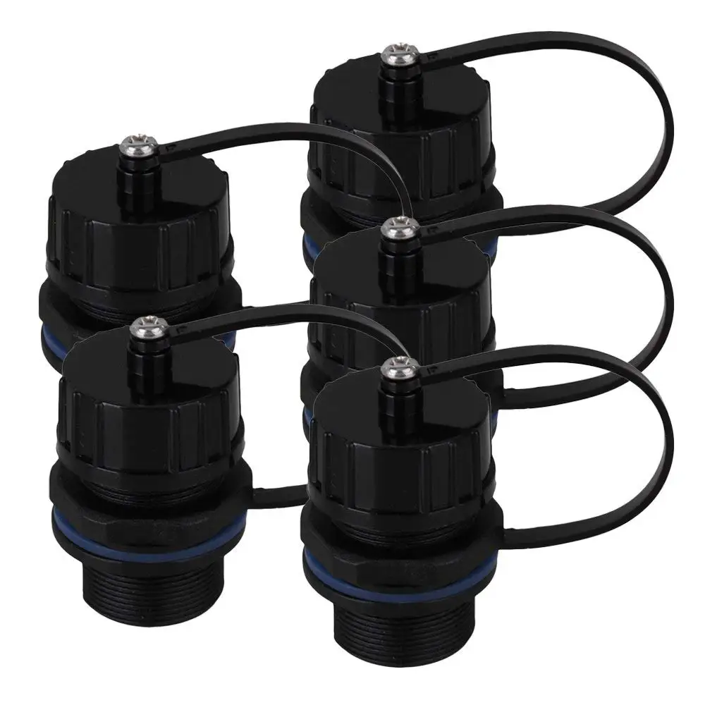 5PCS LAN IP68 Protection M20 Black Ethernet Stuffing Lock nut Plastic RJ45 Waterproof Gland Connector | Обустройство дома
