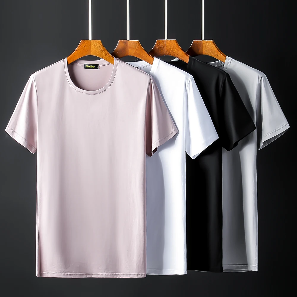 2018 summer Hot selling Men O neck t shirt Mercerized cotton short sleeve tops high quality Casual Men Slim Fit Classic t shirts (9)